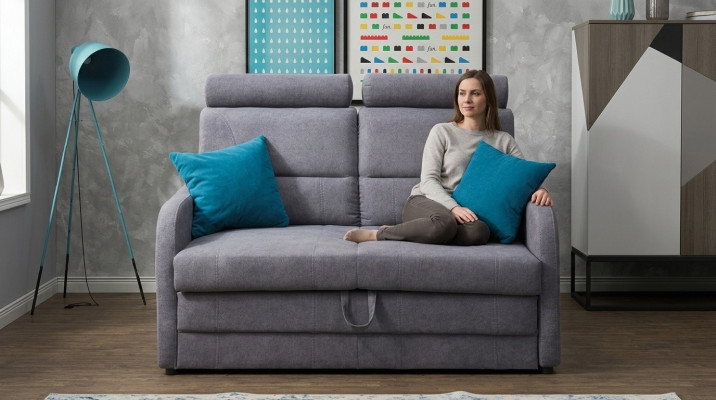 2-seater sofa couch sofas textile upholstery fabric set with bed function sofa bed