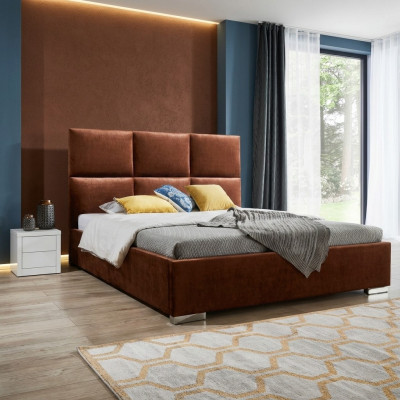 Design beds luxury velvet upholstered bed hotel double new XXL