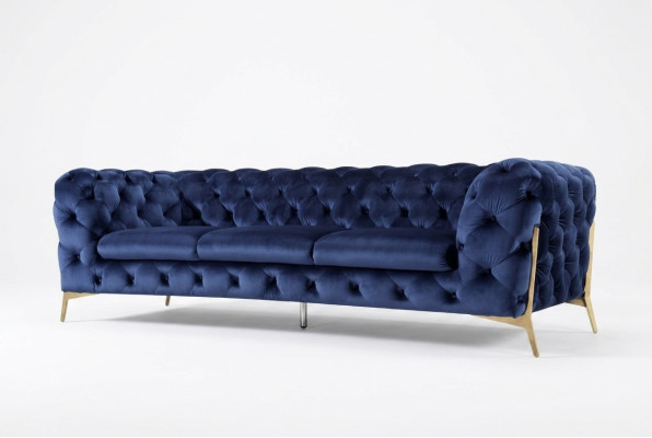 Luxury Textile Fabric Sofa Couch Upholstery Seat 3+2 Suite Chesterfield Suites