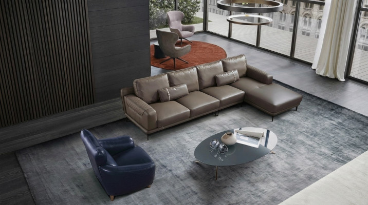 Corner sofa couch designer upholstery seat corner living landscape leather couches