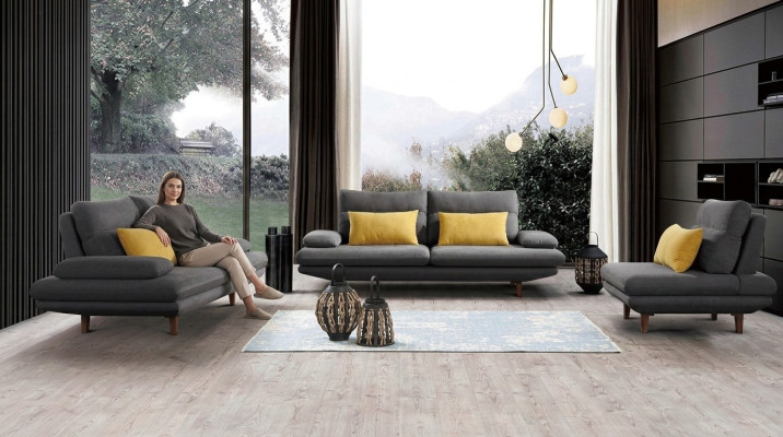 Three-seater designer sofa couch 3 seat upholstery leather couches big sofas textile new