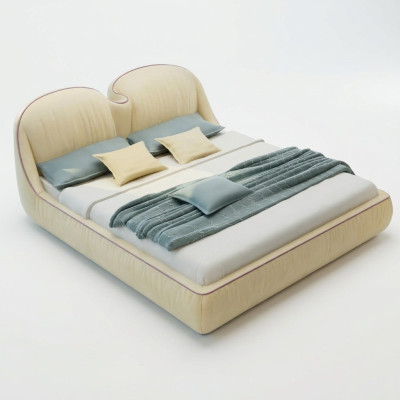 Design beds leather bed double luxury marriage modern hotel frame sleep