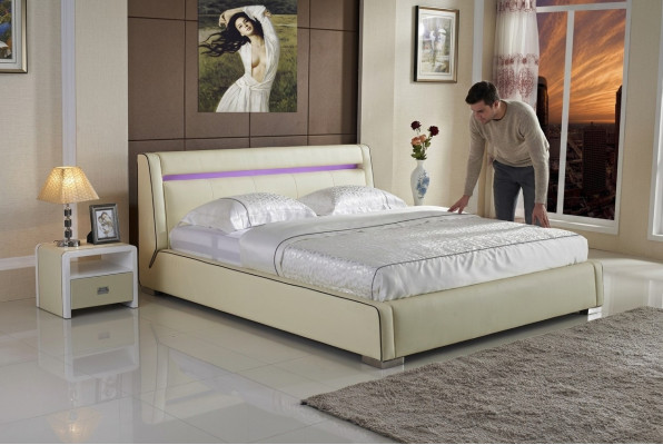Design beds double luxury marital modern hotel frame sleeping room