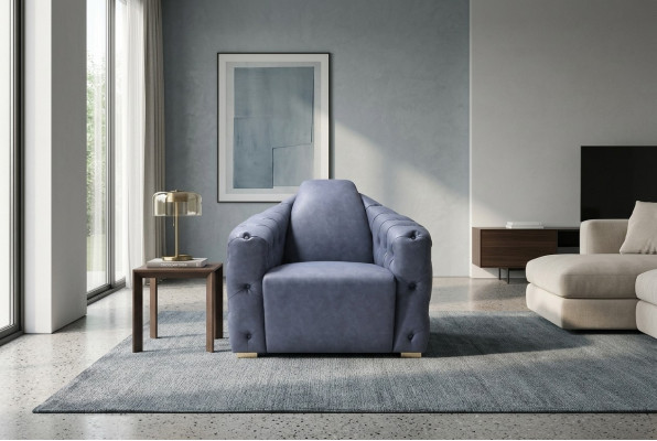 Armchair Couch Upholstery Designer Textile 1-Seater Upholstery Chesterfield Seat Couches