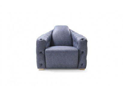 Italian design sofa 2x single-seater couch set 1+1 seat cushion set Chesterfield new