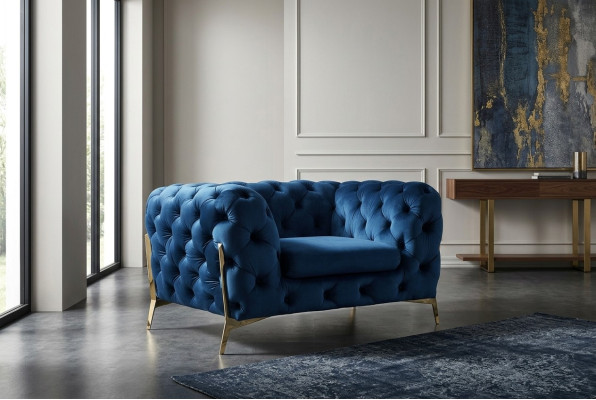 Chesterfield Set 2x Armchair Couch Set Chesterfield 1+1 Seat Upholstered Armchair