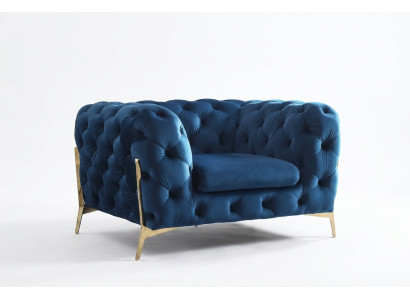 Chesterfield Set 2x Armchair Couch Set Chesterfield 1+1 Seat Upholstered Armchair