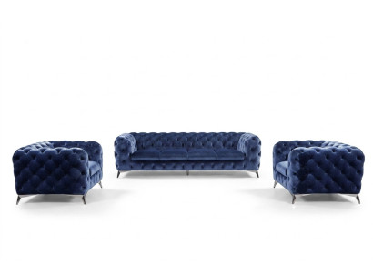 Sofa Chesterfield Couch Upholstery XXL Large Set Textile 3+3 Designer Couches