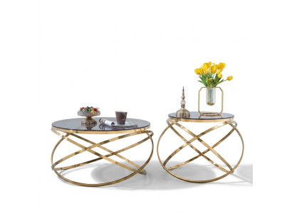 Side couch table round tables round sofa metal faux marble designer luxury