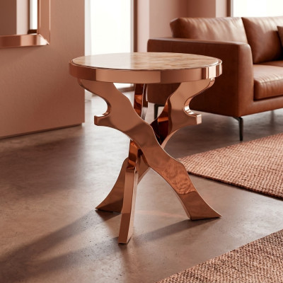Couch side table round tables round metal glass designer living room