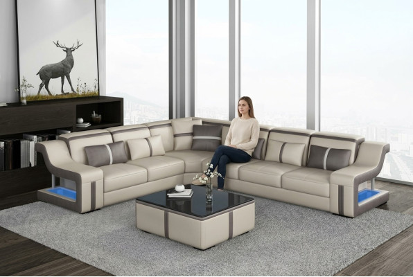 XXL corner sofa, fabric corner living room couch, sofa, couch, table, upholstery, seat, leather.