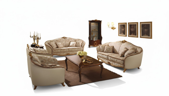 Luxury Class 3+1+1 Italian Furniture Sofa Set Couch Sofa New
