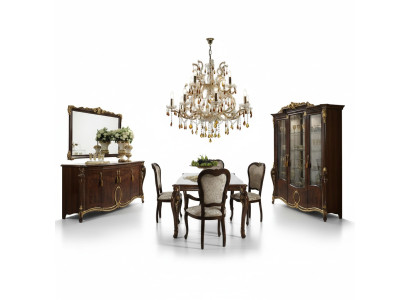 arredoclassic™ Luxury Class Furniture Dining Room Display Cabinet Table Sideboard 8-piece set.