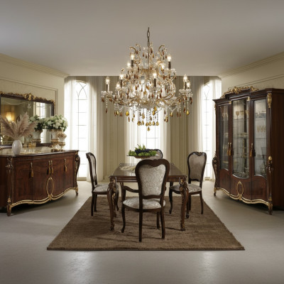 Dining table 6 chairs dining room table Art Nouveau luxury furniture royal new Rococo