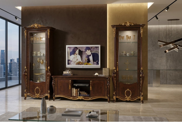 Classic living wall display cabinet sideboard Baroque Rococo