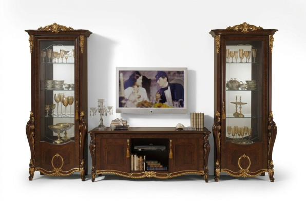 Classic living wall display cabinet sideboard Baroque Rococo