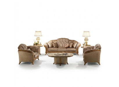 Sofa set Sofa Couch 3 + 3 Living Room Designer Furniture Classic Baroque