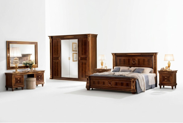 Classic designer wooden bed luxury beds noble baroque rococo marriage