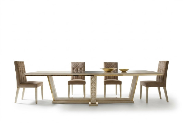 Dining room + 6 chairs + sideboard mirror 2x glass cabinet dining table 11-piece set suite