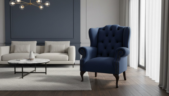 Chesterfield Wingback Armchair 1-Seater Upholstered Couch Sofa Relax TV New #1