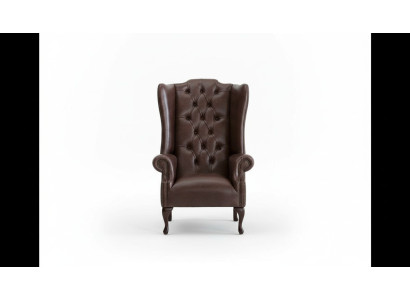 Chesterfield Wingback Armchair Upholstered Sofas Classic Chair of Premium Class #130