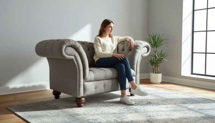 Exclusive 1-seater sofa armchair relax Chesterfield sofas couches upholstery fabric