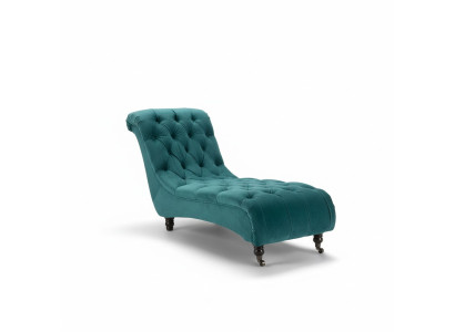 Chesterfield Velvet Chaise Lounge Designer Sofa Club Lounger Textile Fabric Upholstery