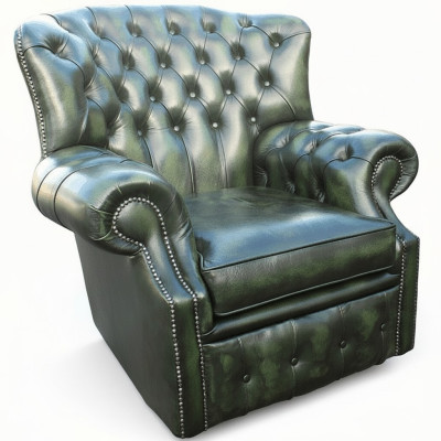 Chesterfield Velvet Wingback Armchair 1 Seater Designer Leather TV Fabric Upholstery New