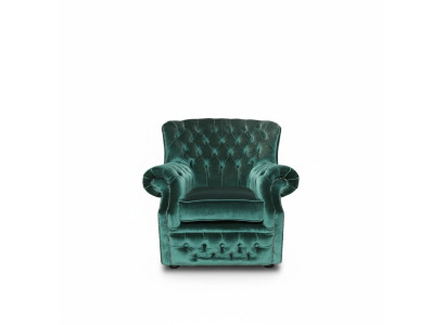 Chesterfield Velvet Green Wingback Armchair 1-Seater Armchair Couch Sofa TV Recliner New