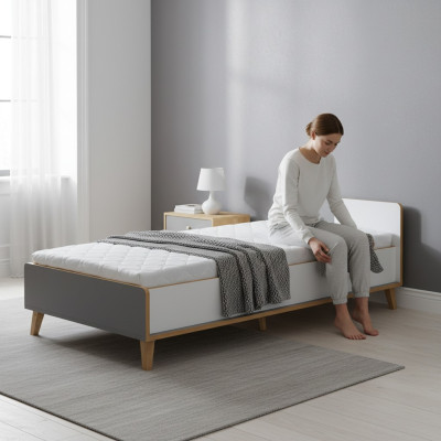 Bed bed frame youth room collection children's room modern wood beds new