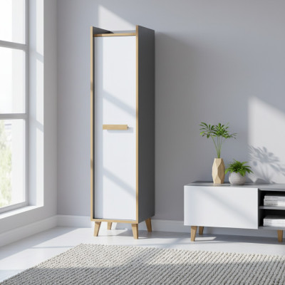 Tall cabinet 1-door multipurpose cabinet drawers living room shelf