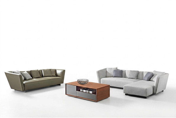 Corner sofa couch corner suite + three-seater 3-seater couch sofas couches textile