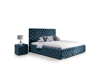 Chesterfield Upholstered Velvet Double Bed Luxury Design Beds Double