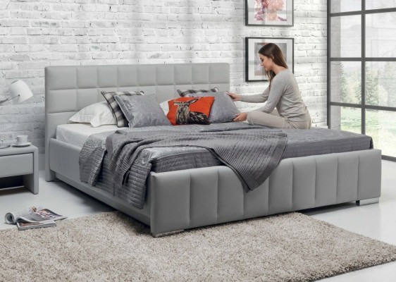 High-quality luxury double bed beds upholstery design marriage hotel leather