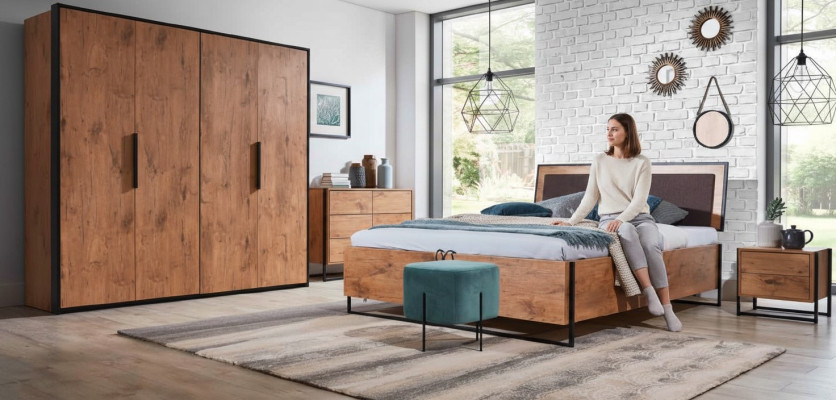 Loft Bed Wood Designer Beds Upholstery Leather Textile Fabric Hotel 140 160 180