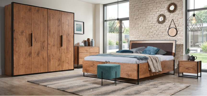 Loft Bed Wood Designer Beds Upholstery Leather Textile Fabric Hotel 140 160 180