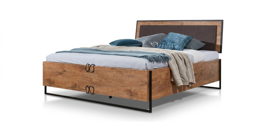 Loft Bed Wood Designer Beds Upholstery Leather Textile Fabric Hotel 140 160 180