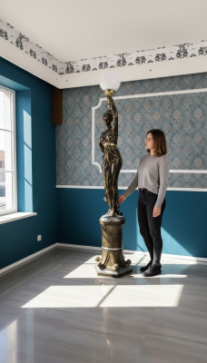 Designer XXL Big Statue Lamp Floor Lamp 227cm