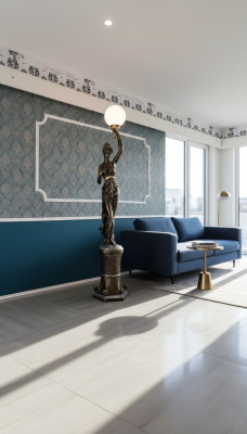 Designer XXL Big Statue Lamp Floor Lamp 227cm