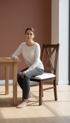 Solid wood chair wood modern dining chair designer chair chairs decorative