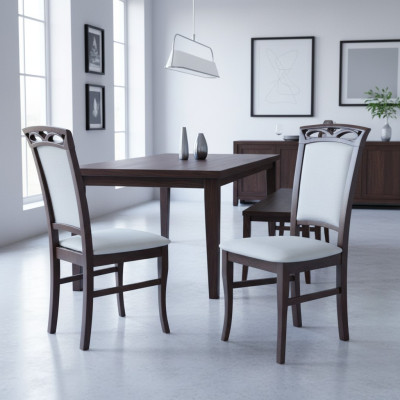 4x Designer Chair Set Dining Room Backrest Upholstered Seat Chairs Complete Set