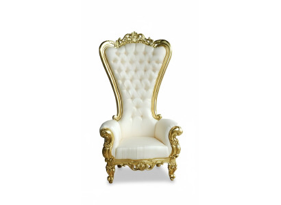 Throne Armchair Royal Upholstered Chesterfield Velvet 1 Seater Antique Style Chairs