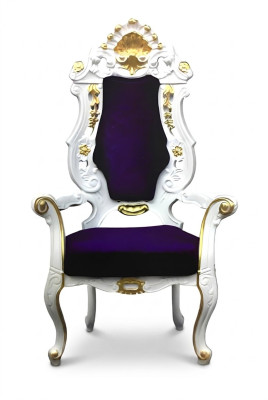 Throne Armchair Royal Upholstery Chesterfield Velvet 1-Seater Antique Style Chairs