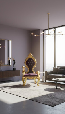 Throne Armchair Chairs Royal Upholstered Chesterfield Velvet 1-Seater Antique Style