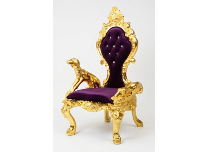 Throne Armchair Chairs Royal Upholstered Chesterfield Velvet 1-Seater Antique Style