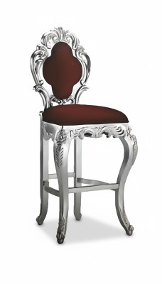Bar stool Chesterfield velvet upholstered royal 1-seater antique style chair