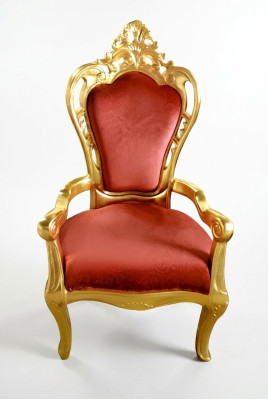 Chair Throne Armchair Set Dining Room Designer Wood Antique Style Baroque Rococo King