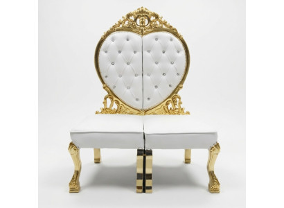 Chesterfield Throne Chair Royal Upholstered Velvet Love Heart Antique Style Chairs