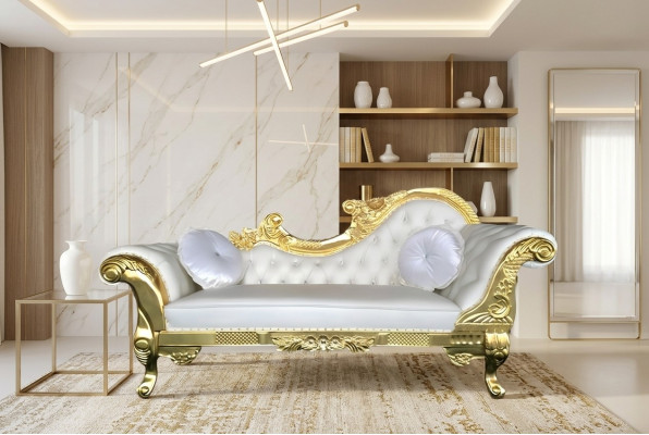 Noble Chesterfield recamier antique style chaise longue chaise longue sofa lounger new