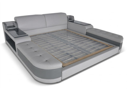 Design Luxury Bed Upholstery Matrimonial Hotel Modern Beds Leather 140/160/180/200 LB8820